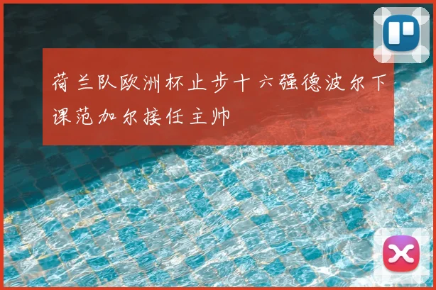 荷兰队欧洲杯止步十六强德波尔下课范加尔接任主帅